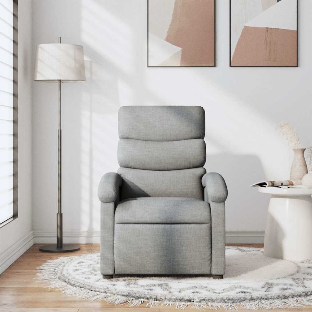 vidaXL Massagesessel Hellgrau Stoff