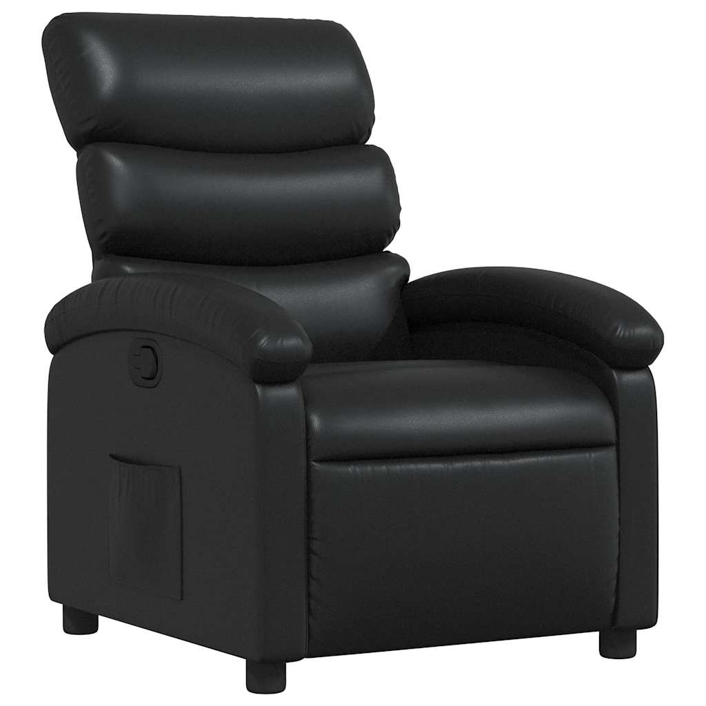 vidaXL Relaxsessel Schwarz Kunstleder