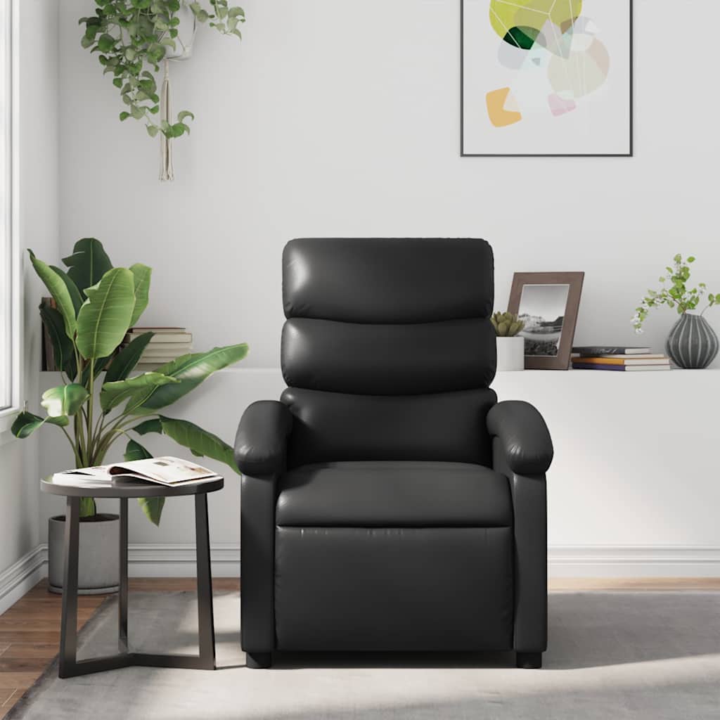 vidaXL Relaxsessel Schwarz Kunstleder