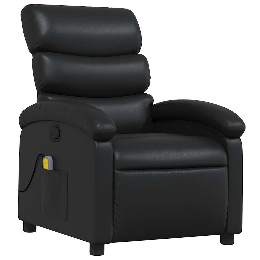 vidaXL Massagesessel Schwarz Kunstleder