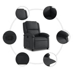 vidaXL Relaxsessel Schwarz Echtleder