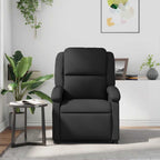 vidaXL Massagesessel Schwarz Echtleder