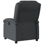 vidaXL Massagesessel Schwarz Echtleder