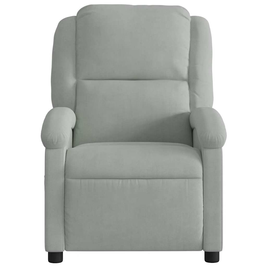 vidaXL Massagesessel Hellgrau Samt