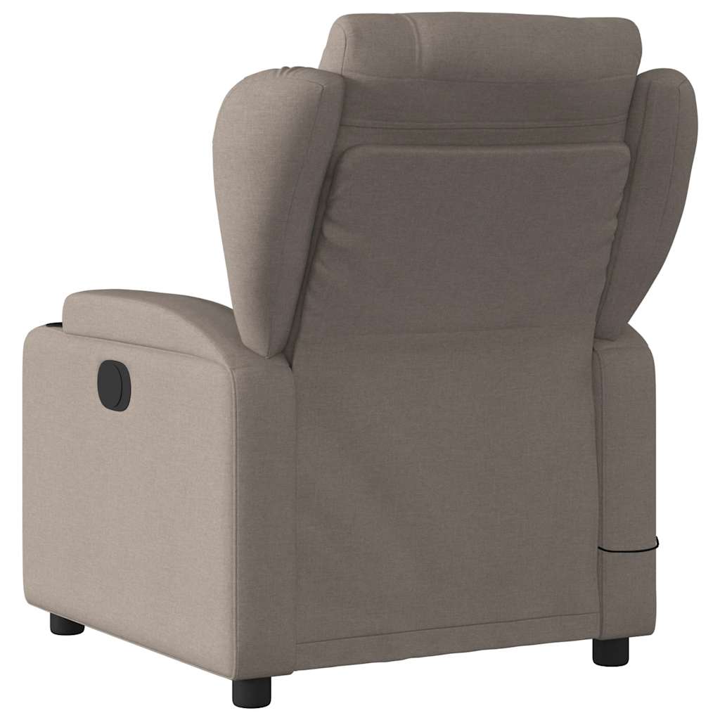vidaXL Massage-Relaxsessel Taupe Stoff