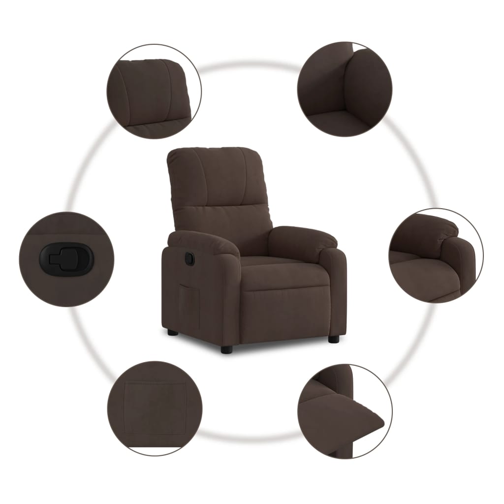 vidaXL Relaxsessel Braun Mikrofasergewebe