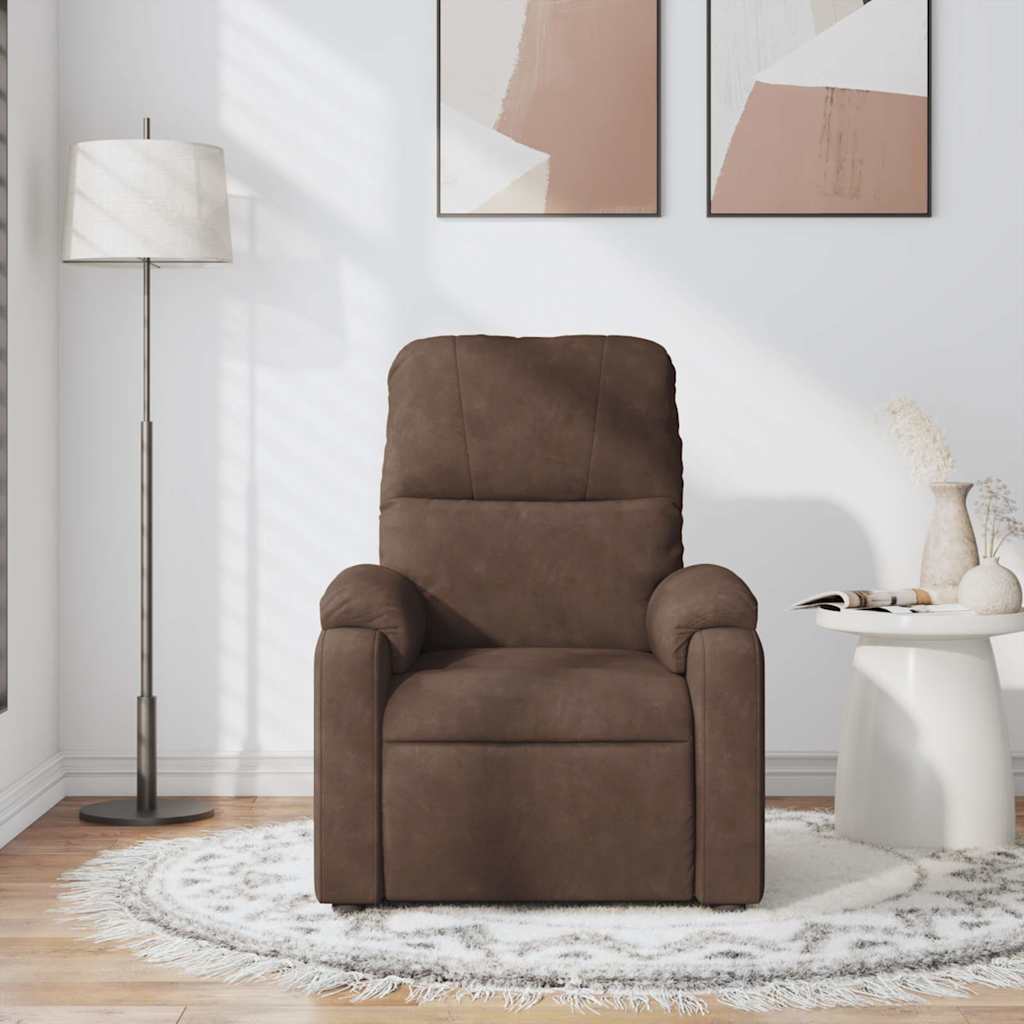 vidaXL Massagesessel Braun Mikrofasergewebe