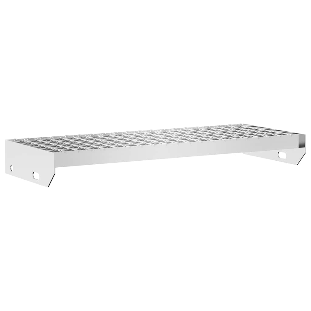 vidaXL Gitterroststufe 60x24x7 cm Verzinkter Stahl