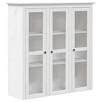 vidaXL Highboard BODO Weiß 115,5x43x200,5 cm Massivholz Kiefer