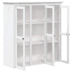 vidaXL Highboard BODO Weiß 115,5x43x200,5 cm Massivholz Kiefer