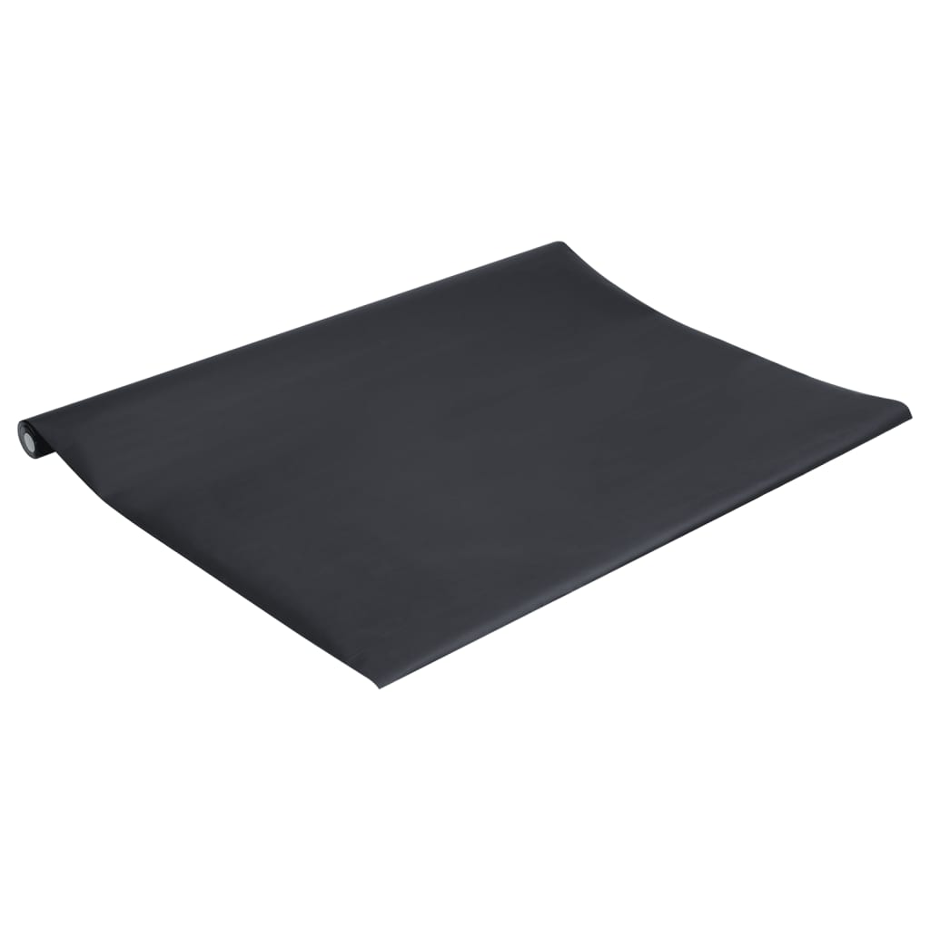 vidaXL Möbelfolien Selbstklebend Mattschwarz 90x500 cm PVC