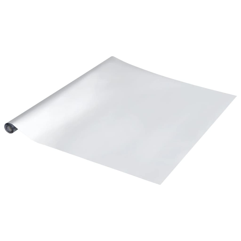 vidaXL Möbelfolien Selbstklebend Silbern 90x500 cm PET