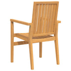 vidaXL Gartenstühle 6 Stk. Stapelbar 56,5x57,5x91 cm Massivholz Teak