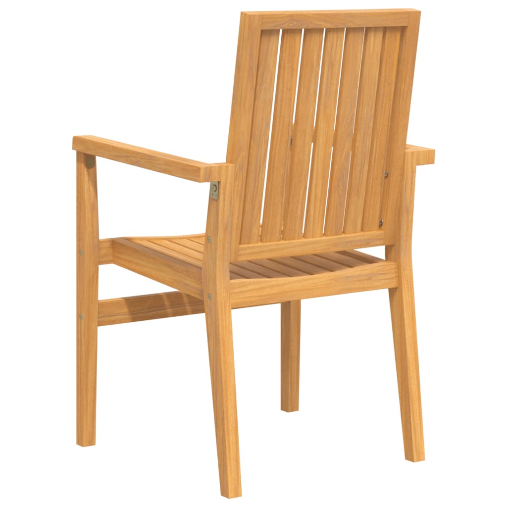 vidaXL Gartenstühle 6 Stk. Stapelbar 56,5x57,5x91 cm Massivholz Teak