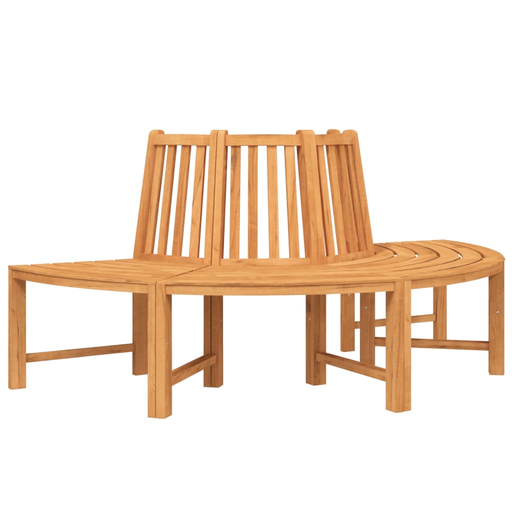 vidaXL Baumbänke 2 Stk. Halbrund Ø201 cm Massivholz Teak