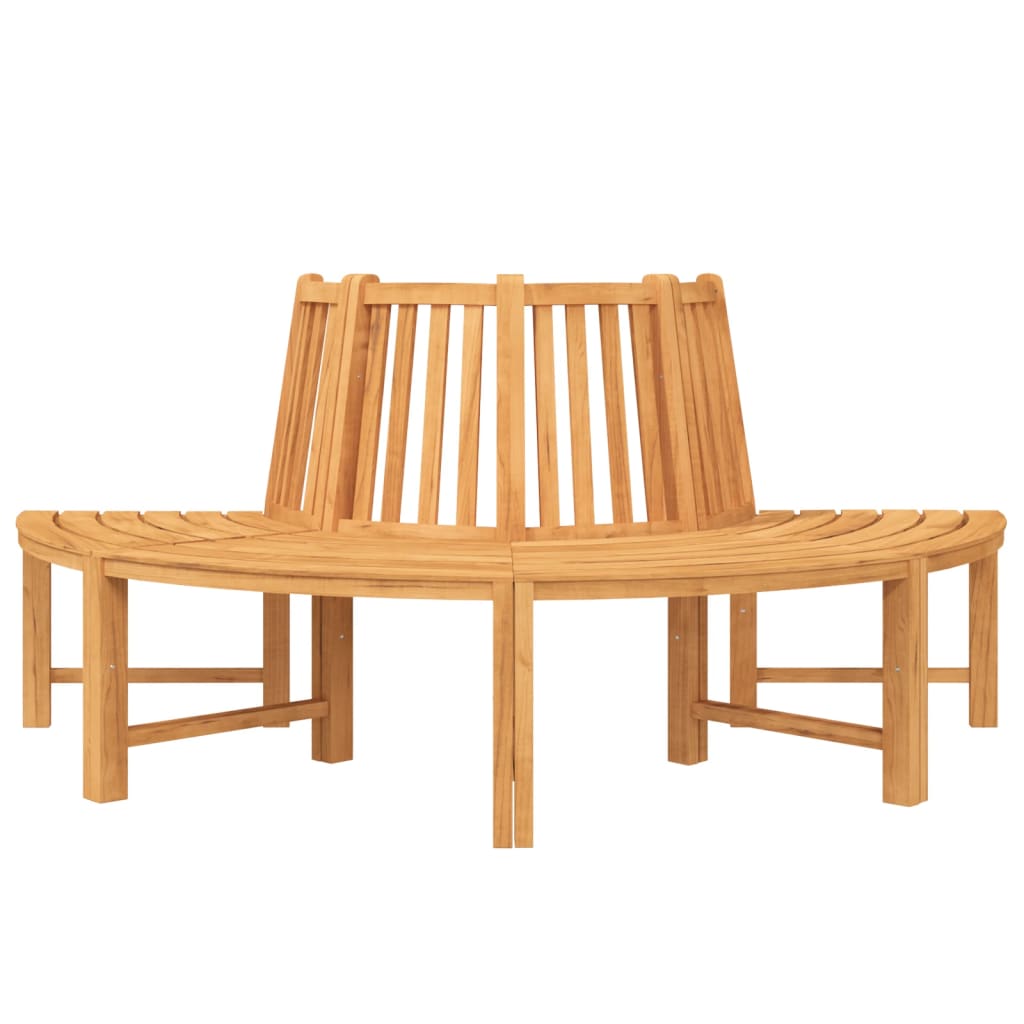 vidaXL Baumbänke 2 Stk. Halbrund Ø201 cm Massivholz Teak