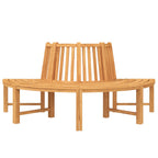 vidaXL Baumbänke 2 Stk. Halbrund Ø201 cm Massivholz Teak
