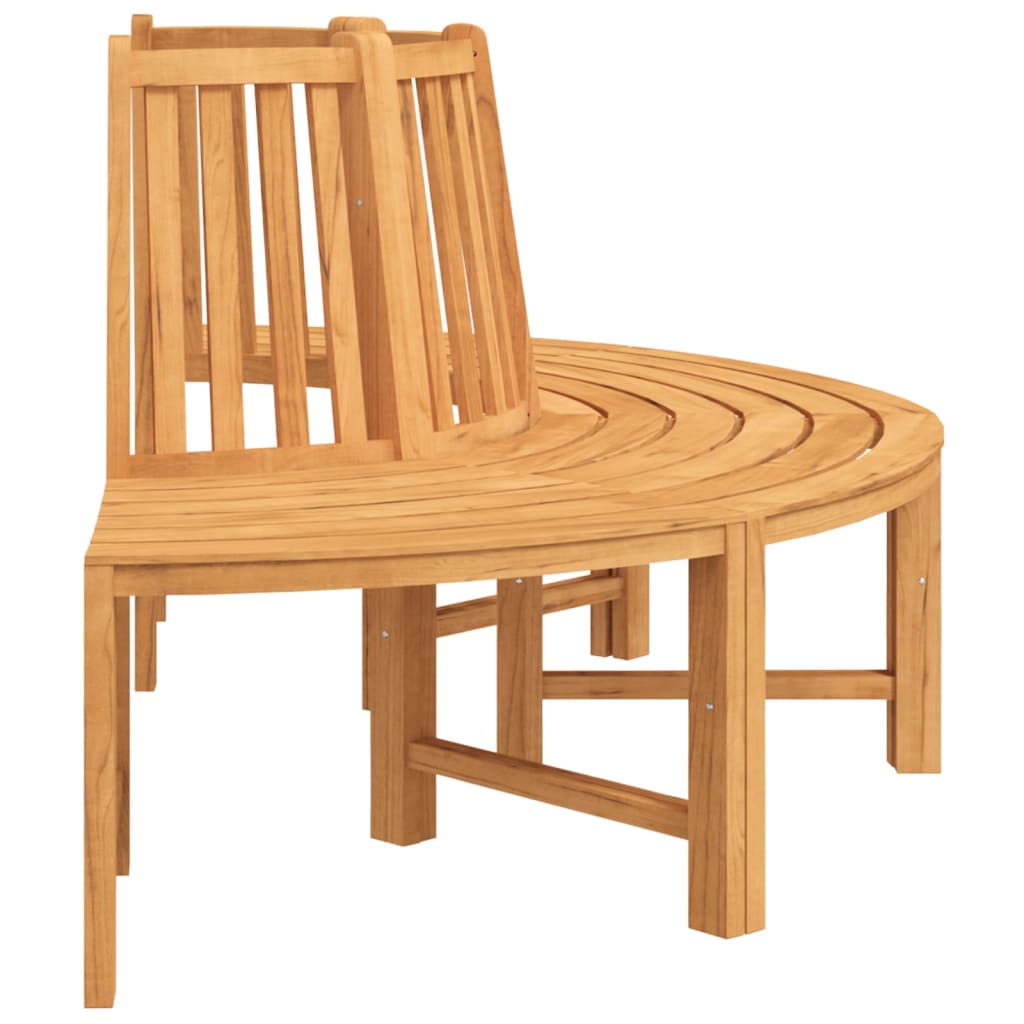 vidaXL Baumbänke 2 Stk. Halbrund Ø201 cm Massivholz Teak
