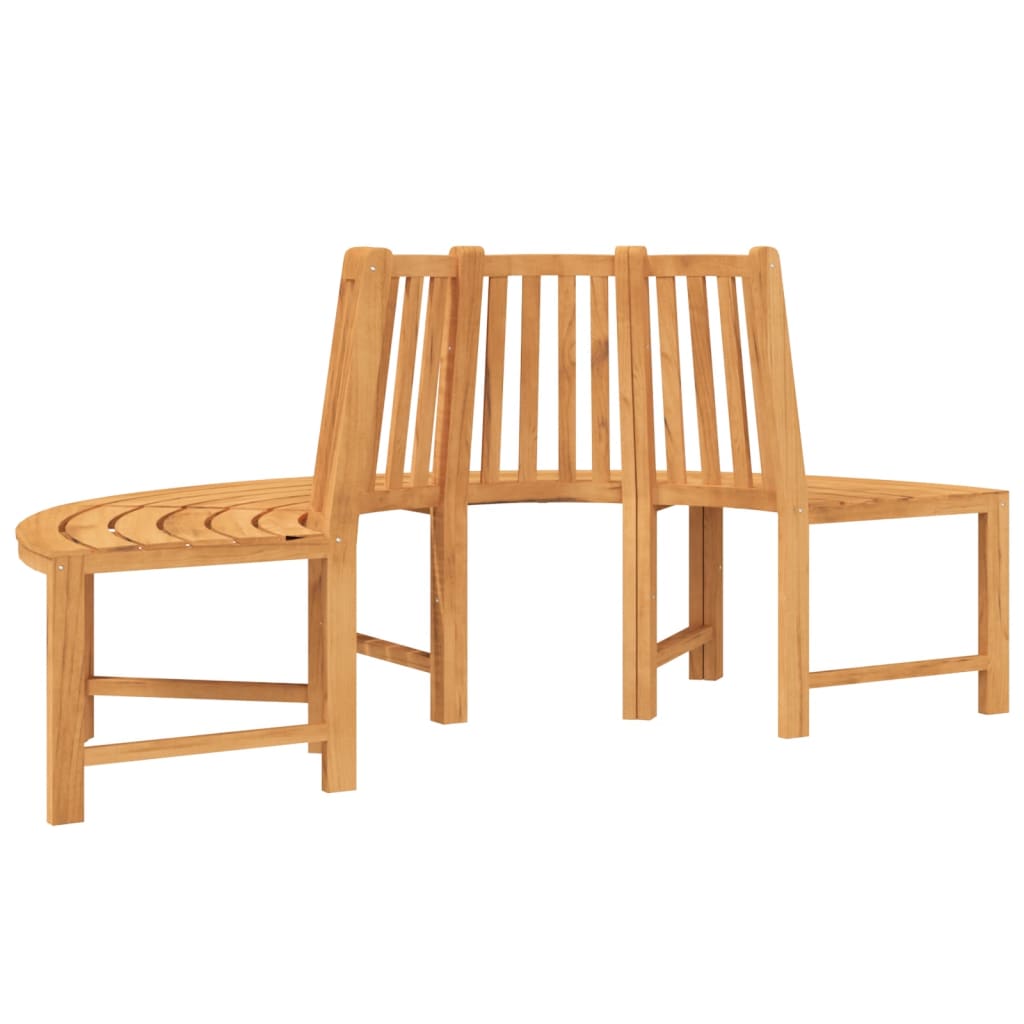 vidaXL Baumbänke 2 Stk. Halbrund Ø201 cm Massivholz Teak