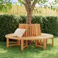 vidaXL Baumbänke 2 Stk. Halbrund Ø201 cm Massivholz Teak