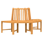 vidaXL Baumbänke 2 Stk. Halbrund Ø160 cm Massivholz Teak