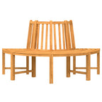 vidaXL Baumbänke 2 Stk. Halbrund Ø160 cm Massivholz Teak