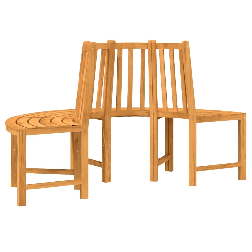 vidaXL Baumbänke 2 Stk. Halbrund Ø160 cm Massivholz Teak