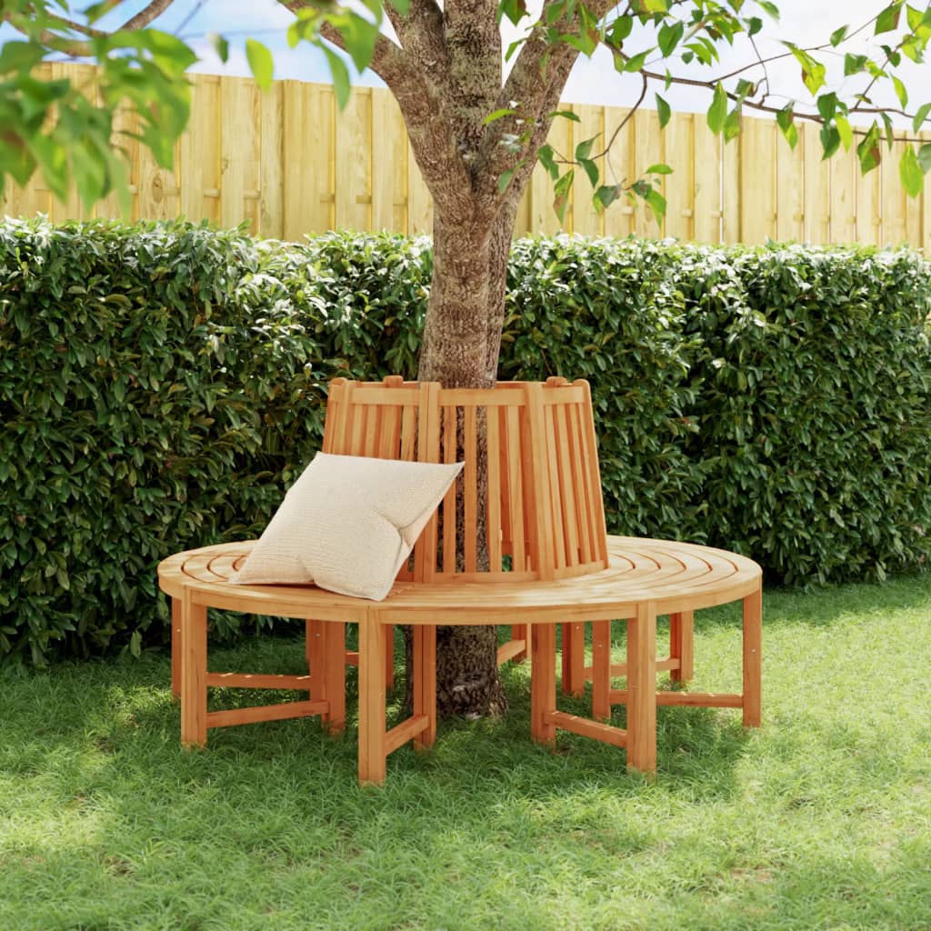 vidaXL Baumbänke 2 Stk. Halbrund Ø160 cm Massivholz Teak