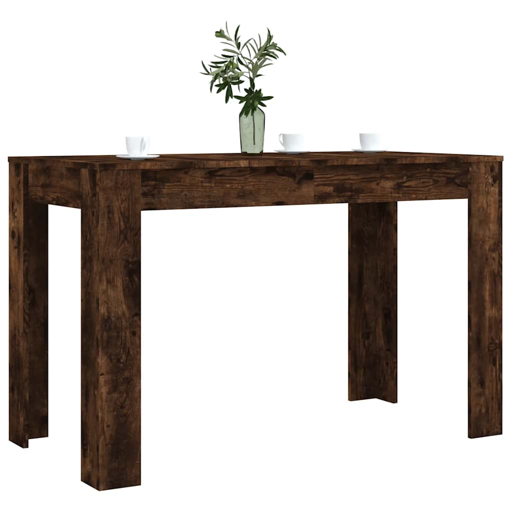 vidaXL Esstisch Räuchereiche 120x60x76 cm Holzwerkstoff
