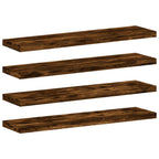 vidaXL Wandregale 4 Stk. Räuchereiche 40x10x1,5 cm Holzwerkstoff