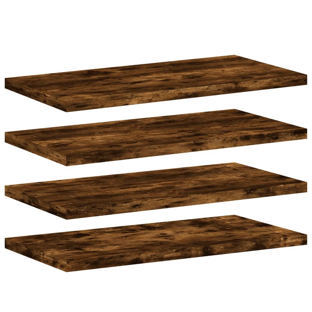 vidaXL Wandregale 4 Stk. Räuchereiche 40x20x1,5 cm Holzwerkstoff