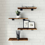 vidaXL Wandregale 4 Stk. Räuchereiche 40x20x1,5 cm Holzwerkstoff