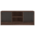 vidaXL TV-Schrank mit Glastüren Braun Eichen-Optik 102x37x42 cm