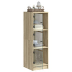 vidaXL Highboard mit Glastüren Sonoma-Eiche 35x37x109 cm