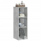 vidaXL Highboard mit Glastüren Betongrau 35x37x109 cm
