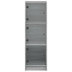 vidaXL Highboard mit Glastüren Grau Sonoma 35x37x109 cm