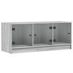 vidaXL TV-Schrank mit Glastüren Grau Sonoma 102x37x42 cm