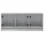 vidaXL TV-Schrank mit Glastüren Grau Sonoma 102x37x42 cm