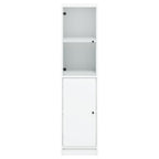 vidaXL Highboard mit Glastür Weiß 35x37x142 cm