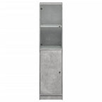 vidaXL Highboard mit Glastür Betongrau 35x37x142 cm