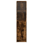 vidaXL Highboard mit Glastür Räuchereiche 35x37x142 cm