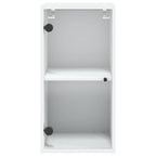 vidaXL Wandschrank mit Glastüren Weiß 35x37x68,5 cm