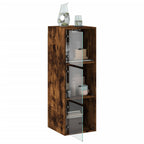 vidaXL Wandschrank mit Glastüren Räuchereiche 35x37x100 cm