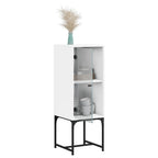 vidaXL Beistellschrank mit Glastür Weiß 35x37x100 cm
