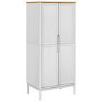 vidaXL Kleiderschrank FLORO Weiß 77x53x171 cm Massivholz Kiefer