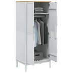 vidaXL Kleiderschrank FLORO Weiß 77x53x171 cm Massivholz Kiefer