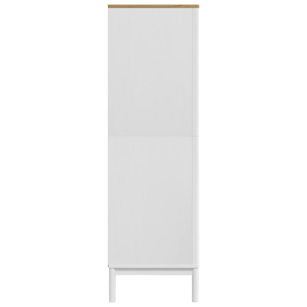 vidaXL Kleiderschrank FLORO Weiß 77x53x171 cm Massivholz Kiefer
