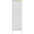vidaXL Kleiderschrank FLORO Weiß 77x53x171 cm Massivholz Kiefer
