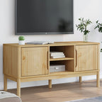 vidaXL TV-Schrank FLORO Wachsbraun 114x43x55 cm Massivholz Kiefer