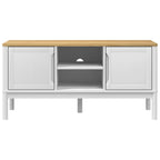 vidaXL TV-Schrank FLORO Weiß 114x43x55 cm Massivholz Kiefer